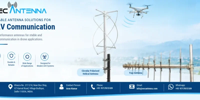 Sec antenna for uav communication