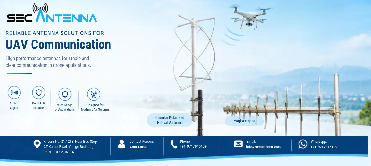 Sec antenna for uav communication